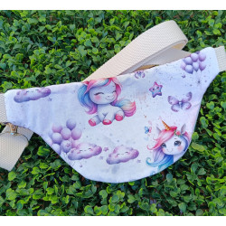 Sac banane licorne enfant fait main I De nature colorée
