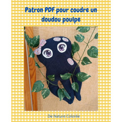 Patron couture PDF pour coudre un doudou poulpe