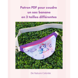 Patron couture PDF - sac banane en 3 tailles différentes