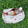 Trousse de toilette motif boobs et coeurs rouges I De Nature Colorée