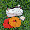 Trousse de toilette motif boobs et coeurs rouges I De Nature Colorée