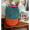 Trousse de toilette cactus en velours côtelé fait main I De Nature Colorée