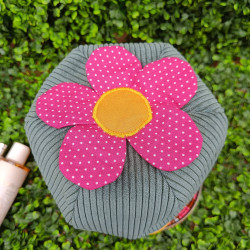 Trousse de toilette cactus en velours côtelé fait main I De Nature Colorée