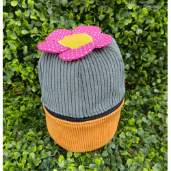 Trousse de toilette cactus- petit modèle- velours côtelé
