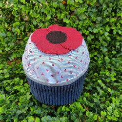 Trousse cupcake coquelicot artisanale fait main I De Nature Colorée