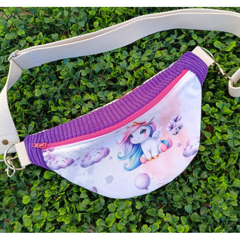 Sac banane licorne enfant fait main I De nature colorée