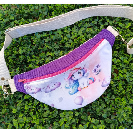 Sac banane licorne enfant fait main I De nature colorée