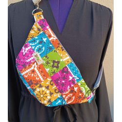 Sac banane femme patchwork – Bandana et coton – Fait main unique