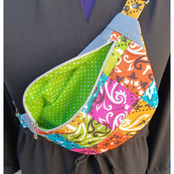 Sac banane femme patchwork – Bandana et coton – Fait main unique