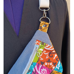 Sac banane femme patchwork – Bandana et coton – Fait main unique