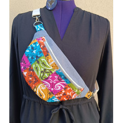 Sac banane femme patchwork – Bandana et coton – Fait main unique
