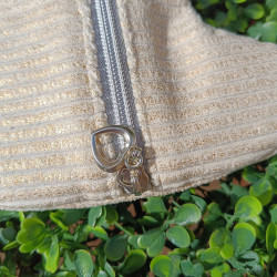 Trousse de toilette plate chat en velours I De Nature Colorée