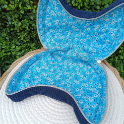 Trousse de toilette chat bleu marine velours côtelé I pochette De Nature Colorée