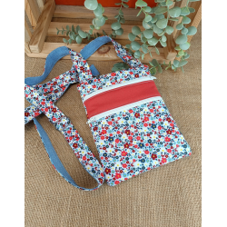 Sac pochette tissu Liberty – Petit sac bandoulière fait main fleuri