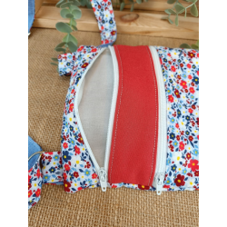 Sac pochette tissu Liberty – Petit sac bandoulière fait main fleuri