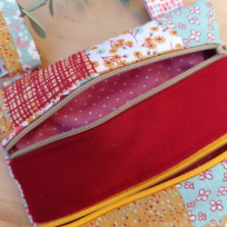 Petit sac bandoulière patchwork – Sac tissu bohème coloré fait main