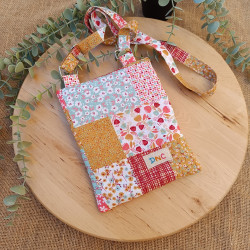 Petit sac bandoulière patchwork – Sac tissu bohème coloré fait main