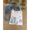 Petit sac à bandoulière licorne – Motif floral rose – Sac pratique et mignon