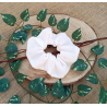 Chouchou cheveux- chouchou double gaze de coton - blanc