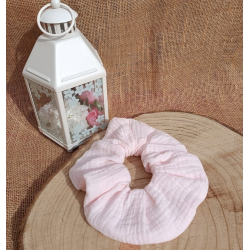 Chouchou - chouchou double gaze de coton -au choix tons rose