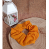 Chouchou- chouchou double gaze de coton- tons jaune orangé couleur au choix