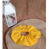 Chouchou- chouchou double gaze de coton- tons jaune orangé couleur au choix