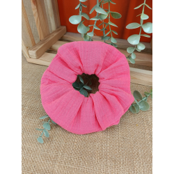 Chouchou double gaze de coton - collection été - couleur au choix