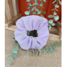 Chouchou double gaze de coton - collection été - couleur au choix
