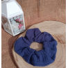 Chouchou double gaze de coton - couleur au choix dans les tons de bleus