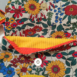 Sac hibou jaune fait main – Sac fantaisie en tissu fleuri | Accessoire original