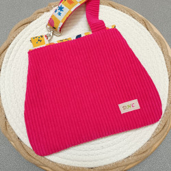 Sac hibou rose vif fait main – Sac fantaisie en tissu graphique | Boutique artisanale
