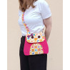 Sac hibou rose vif fait main – Sac fantaisie en tissu graphique | Boutique artisanale