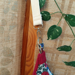 Sac demi-lune en coton fleuri – Sac bohème chic fait main