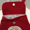 Sac hibou rouge fleuri fait main – Accessoire original femme ou enfant