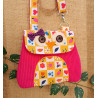 Sac hibou rose vif fait main – Sac fantaisie en tissu graphique | Boutique artisanale