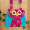 Sac hibou en tissu coloré – Sac original fait main | Boutique artisanale