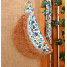 Sac banane enfant sherpa caramel et tissu fleuri – Ceinture réglable –Création artisanale