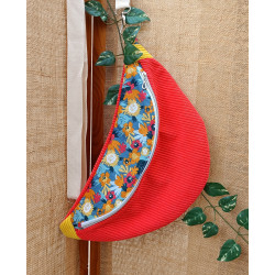Sac banane XXL en velours upcyclé – Sac banane coloré et fait main