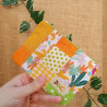 Pochette plate personnalisable avec prénom – Patchwork coloré fait main