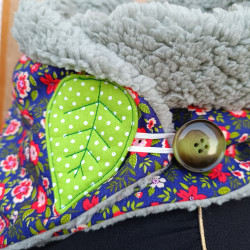 Chèche Femme Doublé Polaire – Foulard Snood Hiver Motifs Fleuris Fait Main