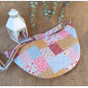 Sac banane XXL femme – Patchwork printanier & fleur – Fait main original