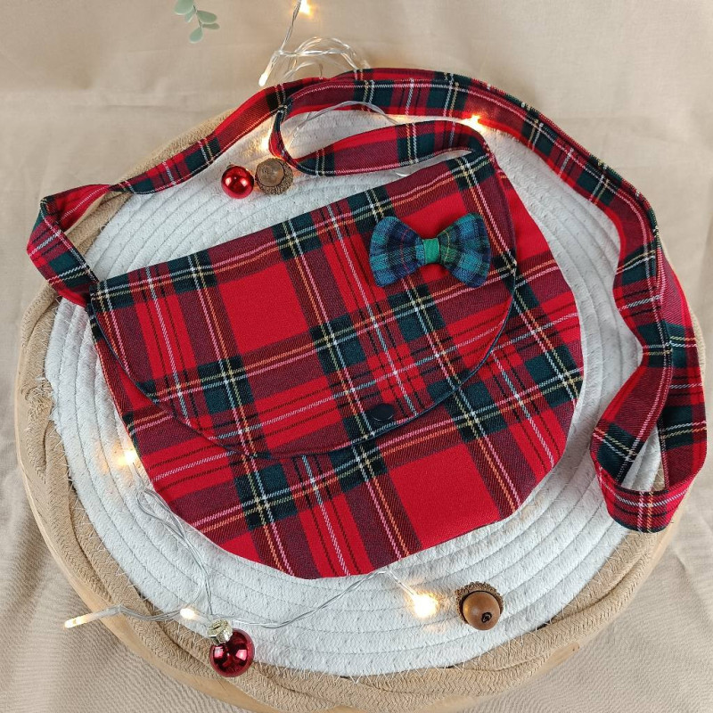 Sac Tartan Rouge – Sac Bandoulière Écossais Chic | Accessoire Mode Artisanale