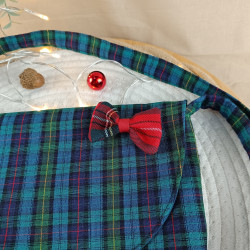 Sac Tartan bleu/vert – Sac Bandoulière Écossais Chic | Accessoire Mode Artisanale