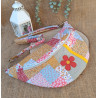 Sac banane XXL femme – Patchwork printanier & fleur – Fait main original
