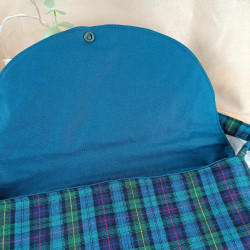 Sac Tartan bleu/vert – Sac Bandoulière Écossais Chic | Accessoire Mode Artisanale