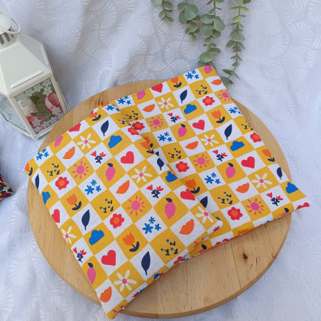 Pochette à livre en tissu – 2 tailles – Protection livres et carnets