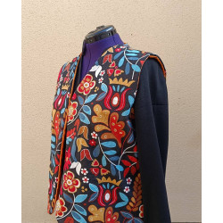 Gilet sans manches femme motif floral | Style bohème chic