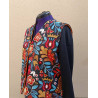 Gilet sans manches femme motif floral | Style bohème chic