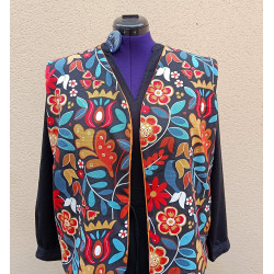 Gilet sans manches femme motif floral | Style bohème chic