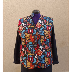 Gilet sans manches femme motif floral | Style bohème chic